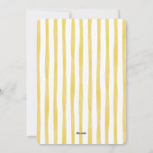 Elegante gele mediterrane citroen bruiloft feestdagenkaart (Achterkant)