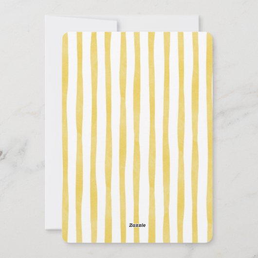 Elegante gele mediterrane citroen bruiloft feestdagenkaart (Achterkant)