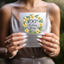 Elegante Gele Narcissen Bloem 100ste Verjaardag