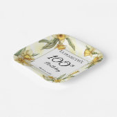 Elegante gele narcissen Bloemen 100e verjaardag Papieren Bordje (Gebogen)