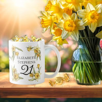 Elegante gele narcissen Bloemen 21e verjaardag