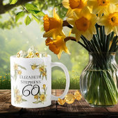 Elegante gele narcissen Bloemen 60e verjaardag Koffiemok