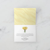 Elegante gele narcissen bloemenkrans verjaardag bedankkaart (Binnen)