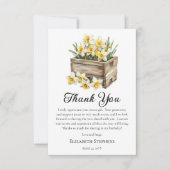 Elegante gele narcissen Floral Crate Verjaardag Bedankkaart (Voorkant)