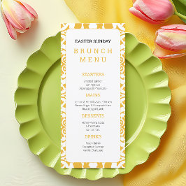 Elegante gele Paaszondag Brunch Floral Chic Menu