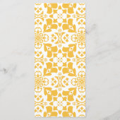 Elegante gele Paaszondag Brunch Floral Chic Menu (Achterkant)