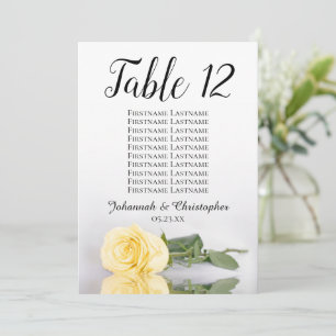 Elegante Gele Roos 10 Namen Trouwstoelindeling Gra