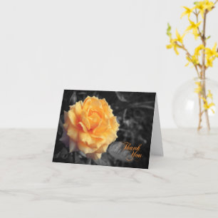 Elegante Gele Roos Bedankkaart Kaart