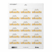 Elegante gele roos bloemige retour adreslabels etiket (Full Sheet)