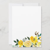 Elegante Gele Rose Bloemen Verrassing 100ste Verja Kaart (Achterkant)