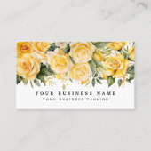 Elegante gele rozen Bloemen Bloemen Visitekaartje (Voorkant)