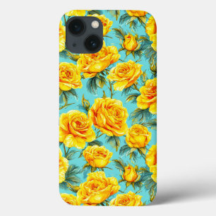 Elegante Gele Rozen Stijlvol Botanisch Ontwerp Case-Mate iPhone Case