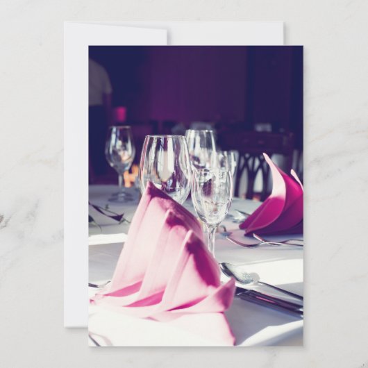 Elegante Gele Servet Formeel Banket Diner Bruiloft Kaart (Achterkant)