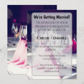 Elegante Gele Servet Formeel Banket Diner Bruiloft Kaart (Voorkant / Achterkant)