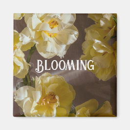 Elegante gele tulp Bloemstuk Kunst Magneet