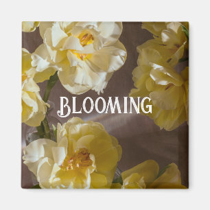 Elegante gele tulp Bloemstuk Kunst Magneet