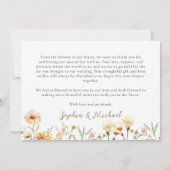 Elegante gele wilde bloemen dank u kaarten (Achterkant)