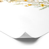 Elegante gele wilde bloemen Kaarten en geschenken Poster (Hoek)