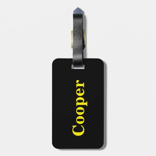 Elegante gele zonnebloem bagagelabel (Achterkant verticaal)