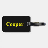 Elegante gele zonnebloem bagagelabel (Achterkant horizontaal)