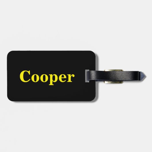 Elegante gele zonnebloem bagagelabel (Achterkant horizontaal)