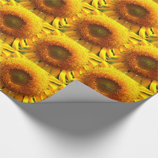 Elegante gele zonnebloem cadeaupapier (Hoek)