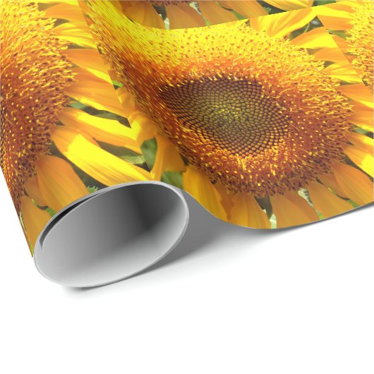 Elegante gele zonnebloem cadeaupapier (Rol Hoek)