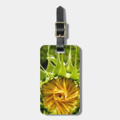 Elegante gele zonnebloem foto bagagelabel (Voorkant verticaal)