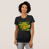Elegante gele zonnebloem foto t-shirt (Voorkant volledig)