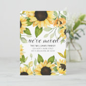 Elegante gele zonnebloem Waterverf bloemmoving Aankondiging (Staand voorkant)