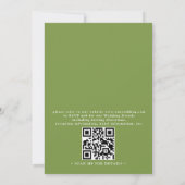 Elegante Gele Zonnebloem Zonnige QR Code Bruiloft Kaart (Achterkant)