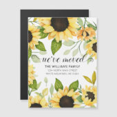 Elegante Gele Zonnewief Waterverf Bloem Verhuisber (Voorkant / Achterkant)