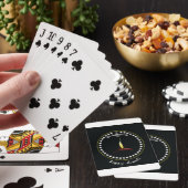 Elegante gelukkige Divali Diya-vlam sterkrans Pokerkaarten (Insitu)