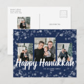 Elegante gelukkige Hanukkah-ansichtkaart Briefkaart (Voorkant / Achterkant)