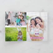 Elegante Gelukkige Pasen Familie Foto's Kaart (Binnen)