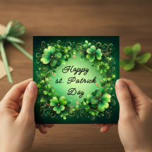 Elegante Gelukkige St. Patrick's Day Shamrock Kran