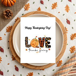 Elegante gelukkige Thanksgiving Day  Briefkaart