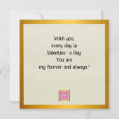 Elegante gelukkige Valentijnsdag | Goud en roze wa (Achterkant)