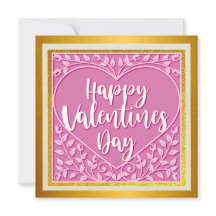 Elegante gelukkige Valentijnsdag | Goud en roze wa