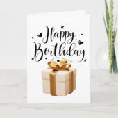 Elegante Gelukkige Verjaardag Groet Kaart (Voorkant)