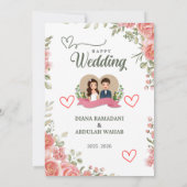 Elegante gelukskaart voor je huwelijk – vier uw save the date (Achterkant)