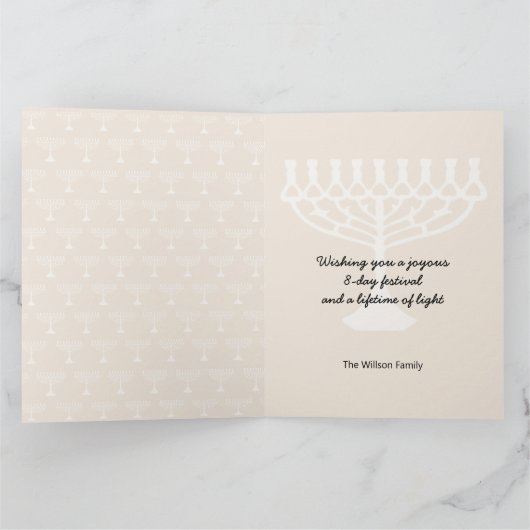 Elegante gelukwensen met Chanoeka Kaart (Binnen)