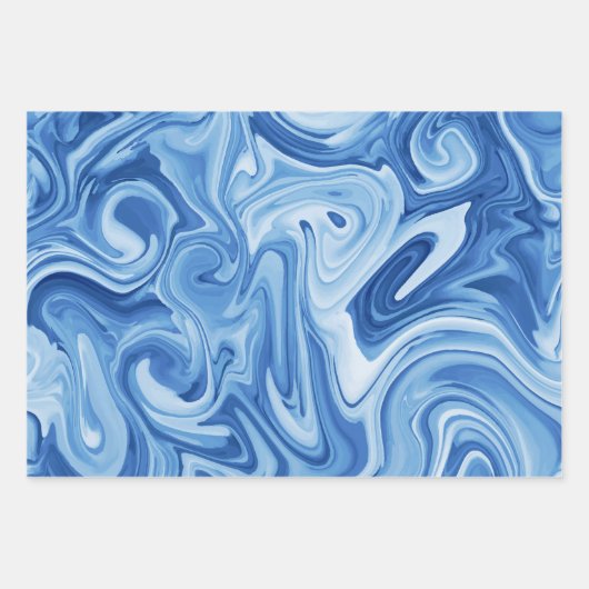 Elegante gemarbeliseerde schilderkunst vakantie Ch Inpakpapier Vel (Voorkant 3)