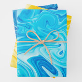 Elegante gemarbeliseerde schilderkunst vakantie Ch Inpakpapier Vel (In situ)