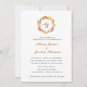 Elegante gemarkeerde herfstloof bruiloft aankondiging (Voorkant)