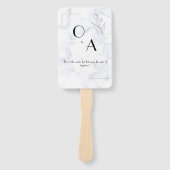 Elegante gemarmerde handventilator voor Vrijgezell Handwaaier (Voorkant)