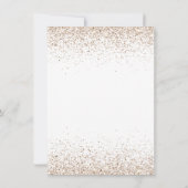 Elegante gemaskerde 50e verjaardag gouden uitnodig kaart (Achterkant)