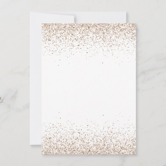 Elegante gemaskerde 50e verjaardag gouden uitnodig kaart (Achterkant)