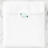 Elegante Gemaskerde Engelenvis Sticker (Tas)