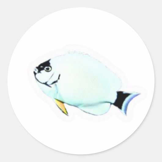 Elegante Gemaskerde Engelenvis Sticker (Voorkant)